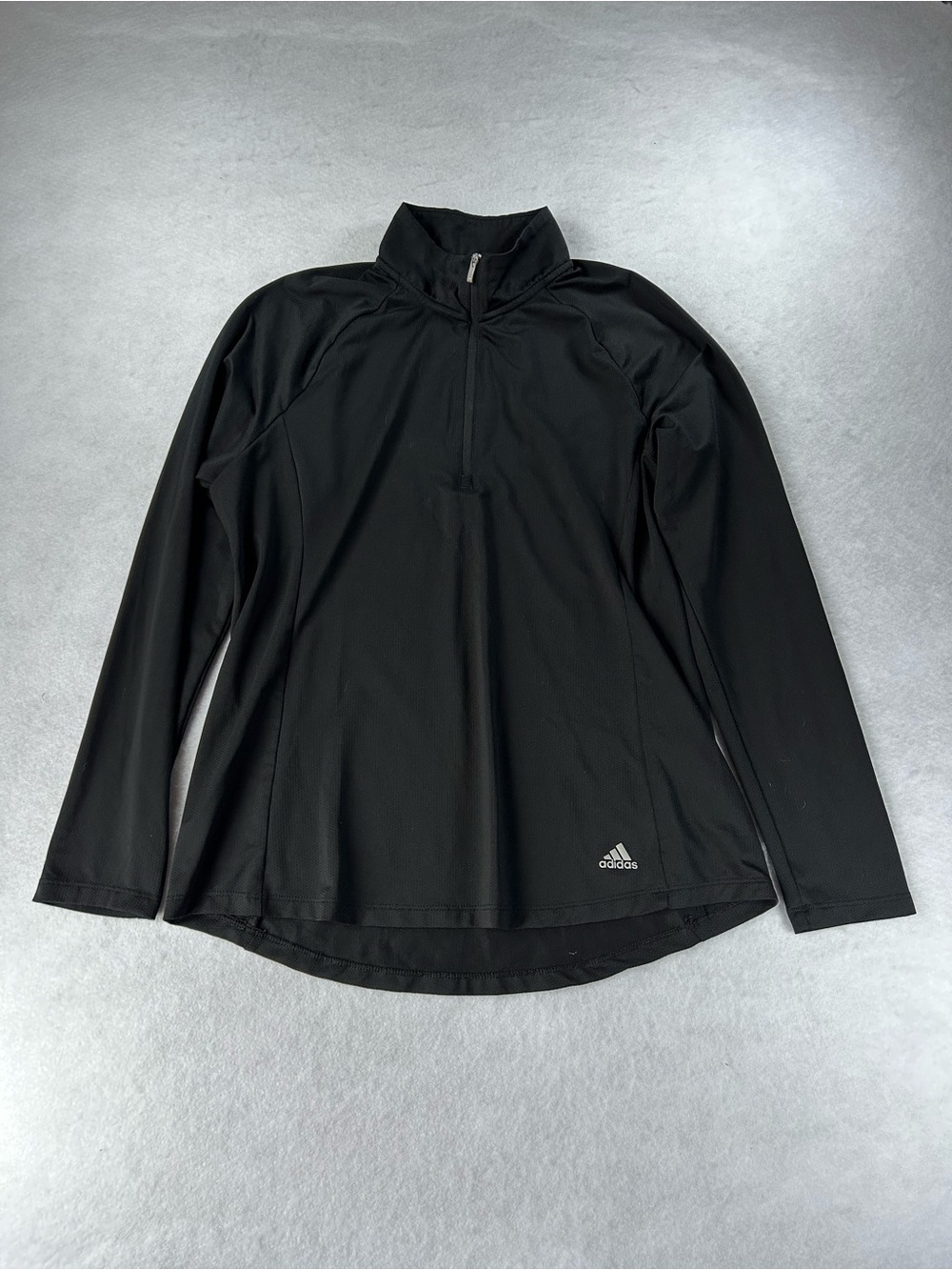 Adidas Golf Black Performance Athletic Quarter Zip Pullover M